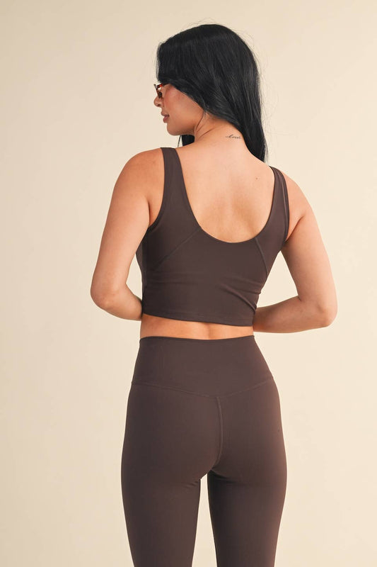 The Ruth Chocolate Brown Align Tank
