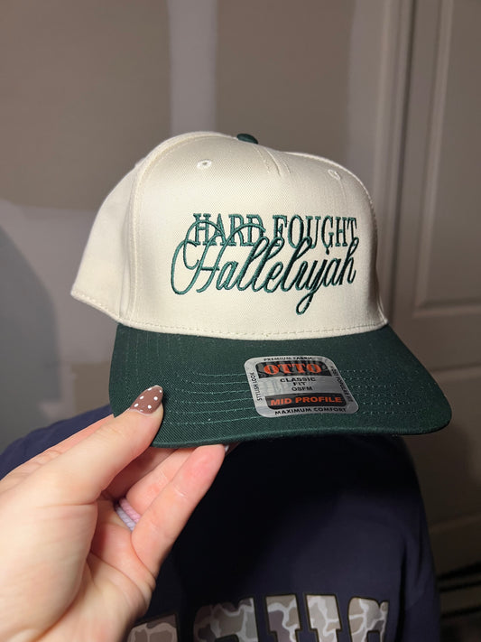 Hard Fought Hallelujah Trucker Hat in Green