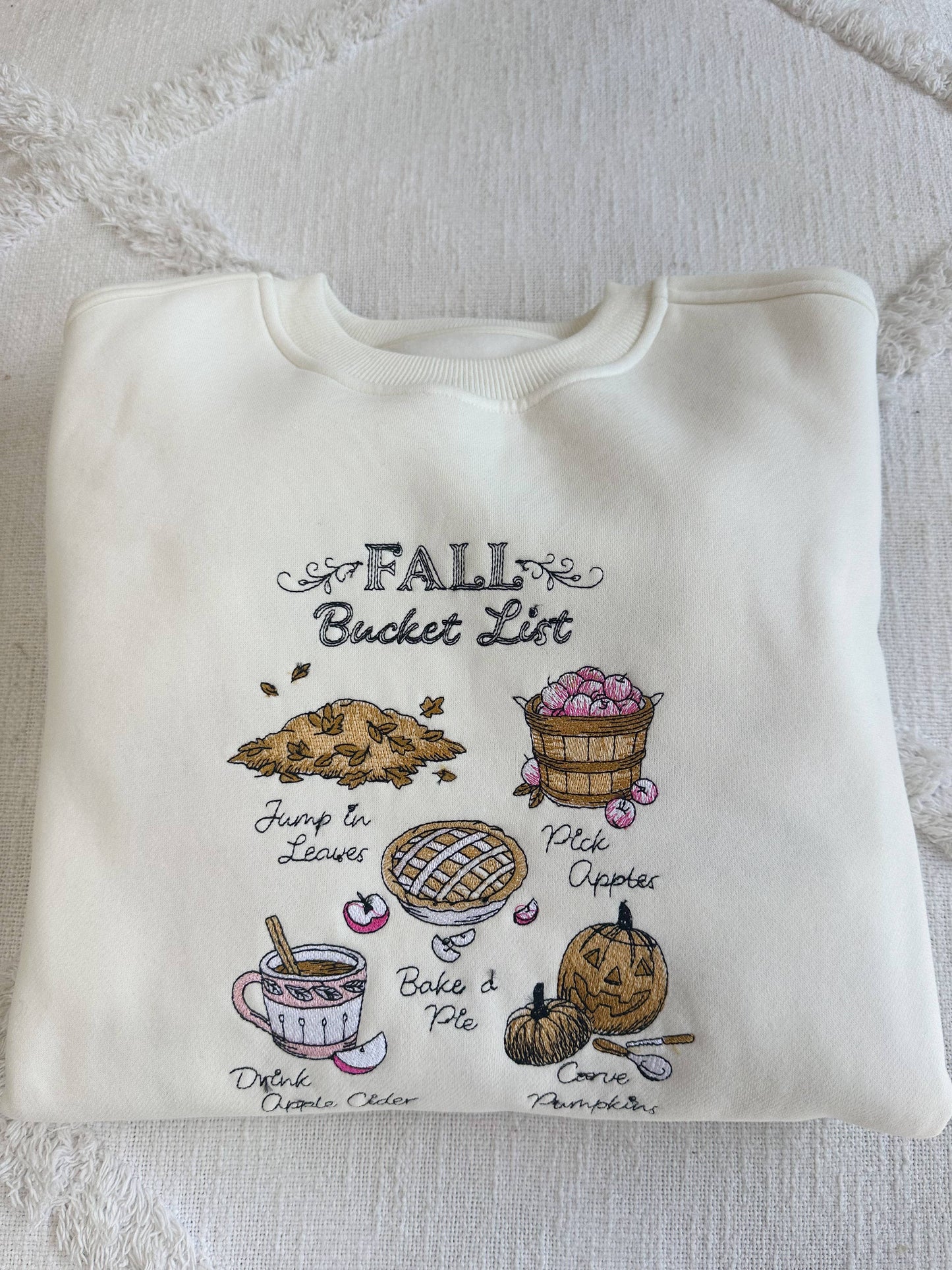 Pre Order: Fall Bucket List Crew in Ivory