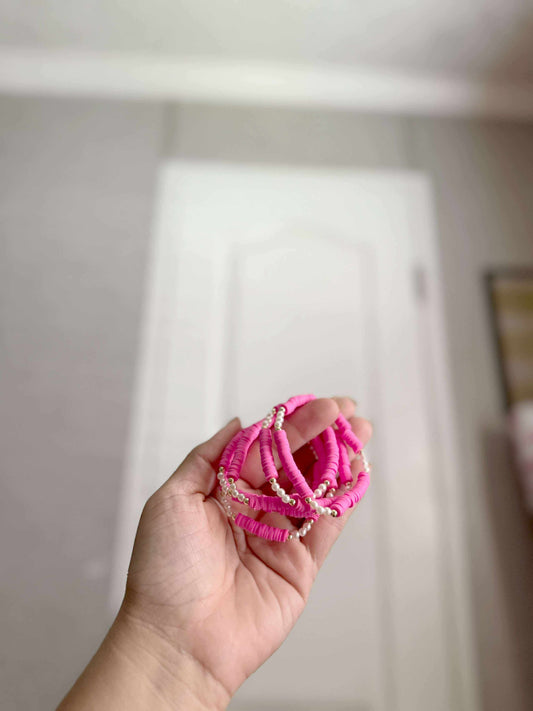 F&F Co. Signature 🩷 & ❤️ bold bracelet set