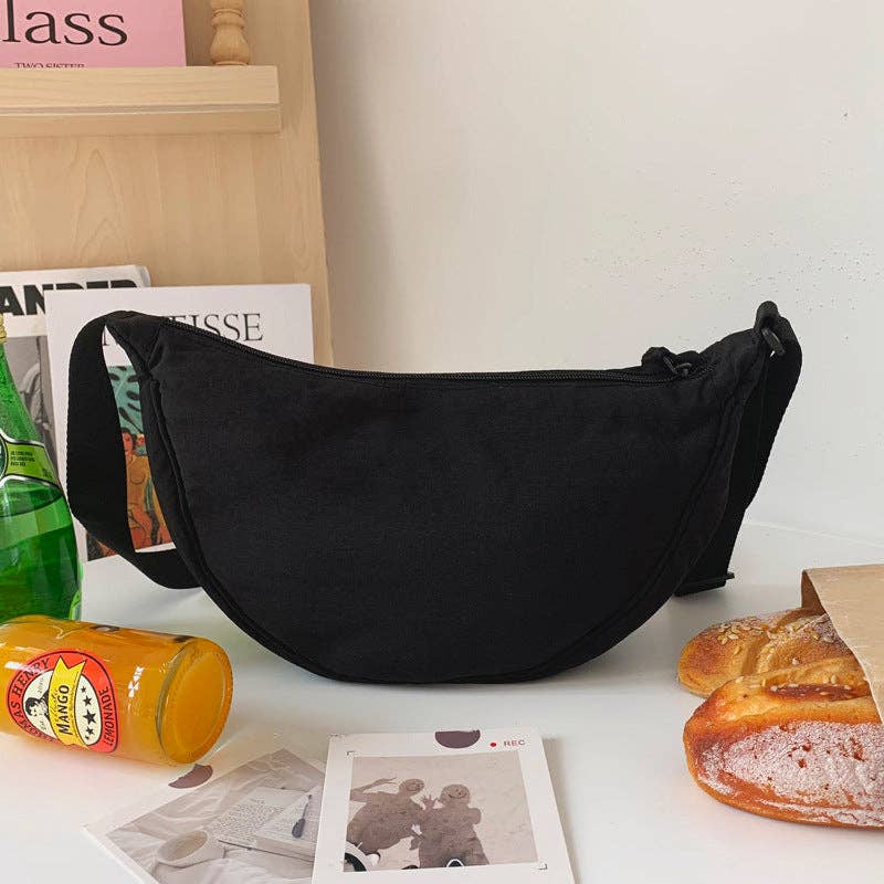 The Margot Black Nylon Shoulder Bag