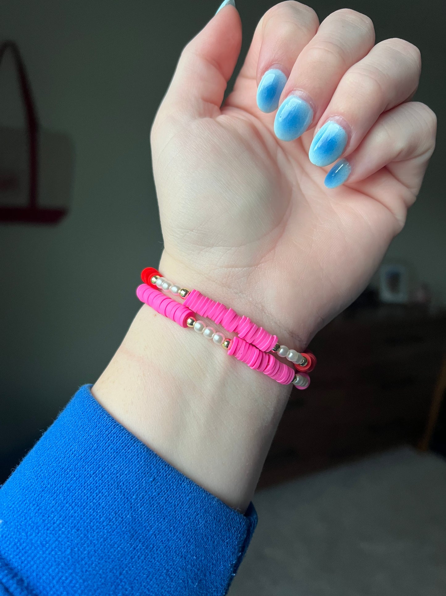 F&F Co. Signature 🩷 & ❤️ bold bracelet set