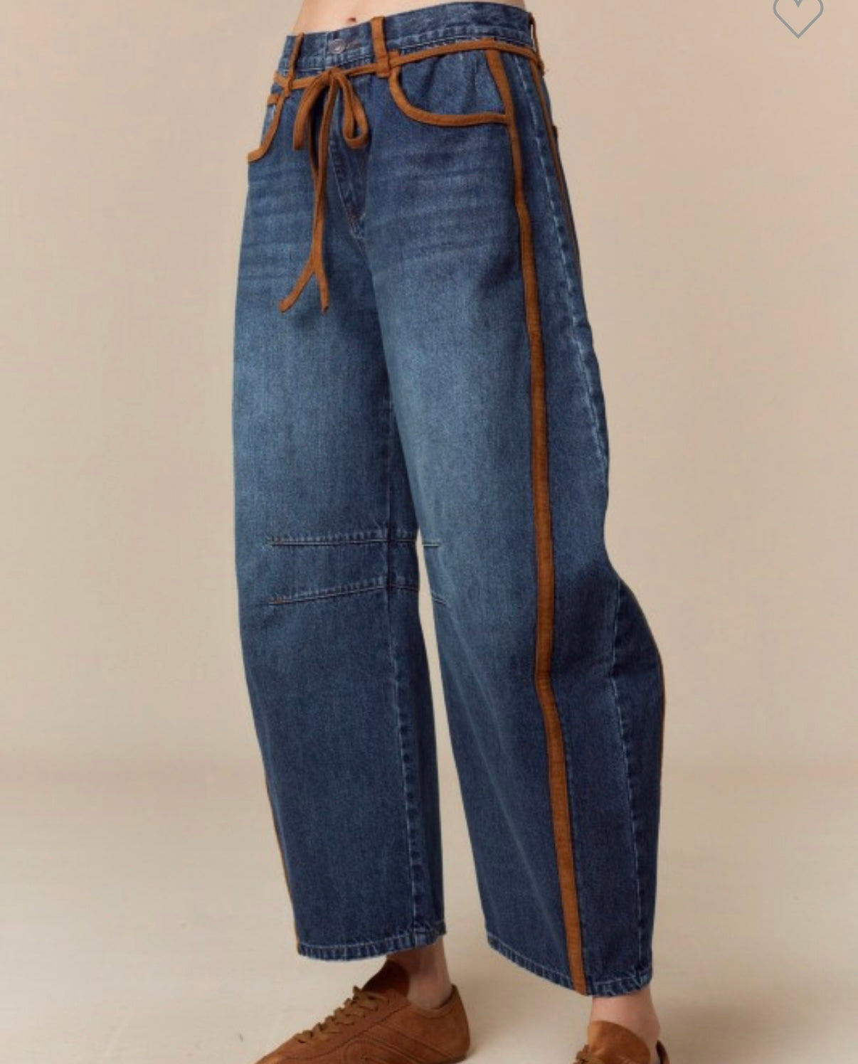 Fawn Café Barrel Jean
