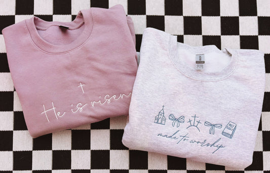 Made To Worship Embroidered Crewneck