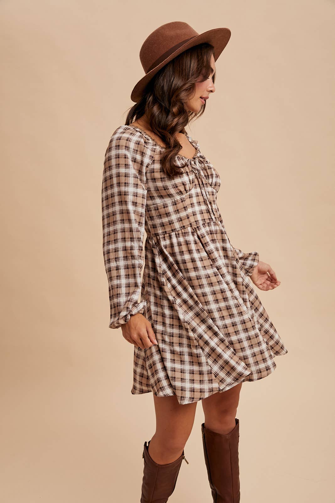 The Falling for Plaid Dress