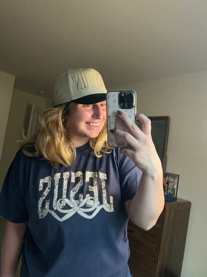 JESUS & Camo Comfort Colors Tee