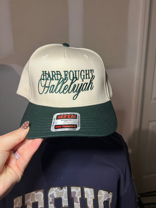 Hard Fought Hallelujah Trucker Hat in Green