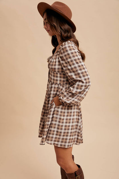 The Falling for Plaid Dress