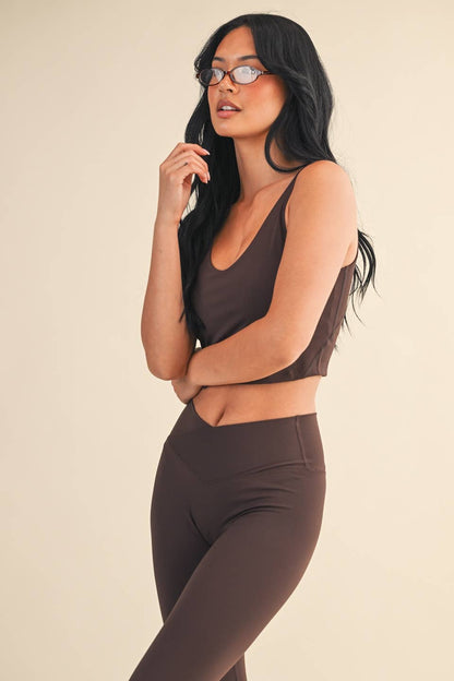 The Ruth Chocolate Brown Align Tank