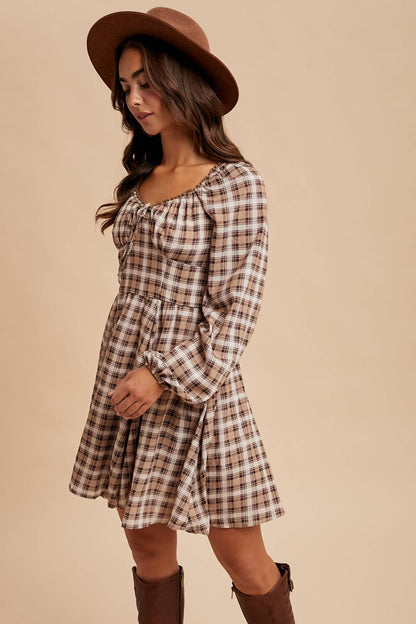 The Falling for Plaid Dress