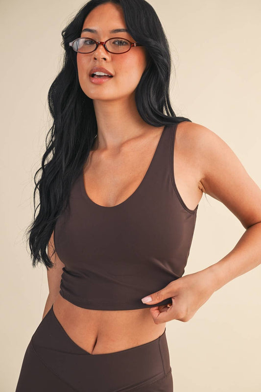 The Ruth Chocolate Brown Align Tank