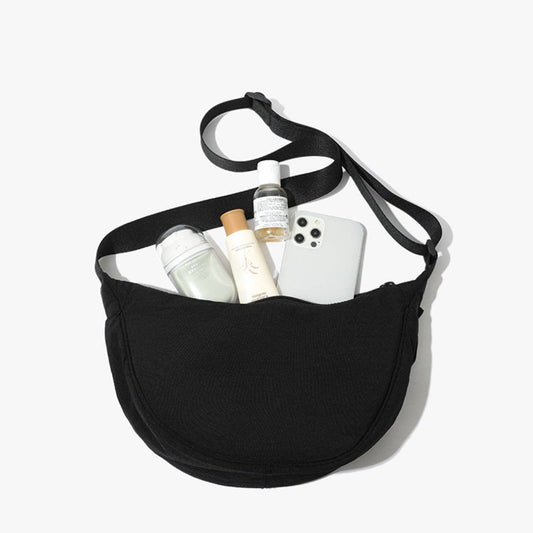 The Margot Black Nylon Shoulder Bag