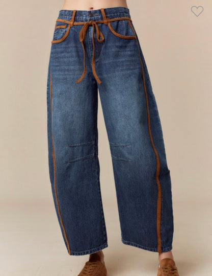Fawn Café Barrel Jean