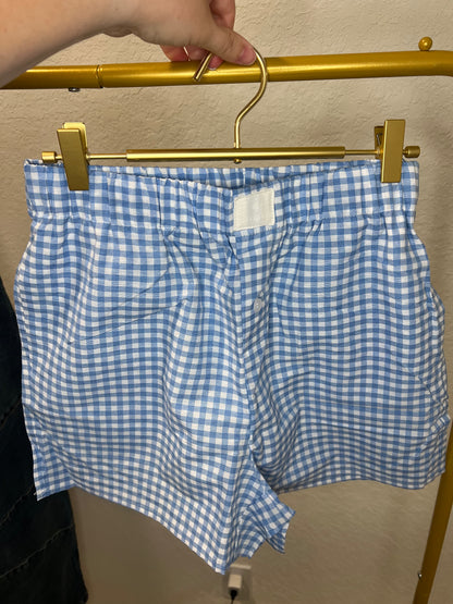 Gingham Boxer in Blue