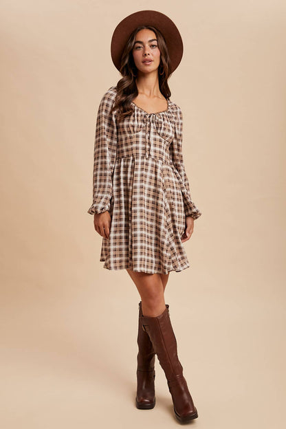 The Falling for Plaid Dress