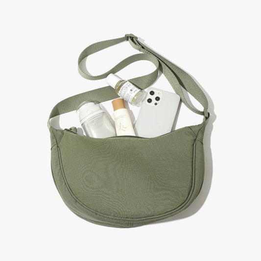 The Margot Olive Green Nylon Shoulder Bag