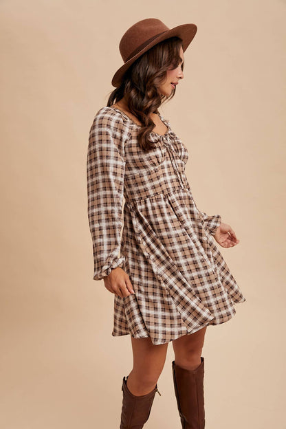 The Falling for Plaid Dress