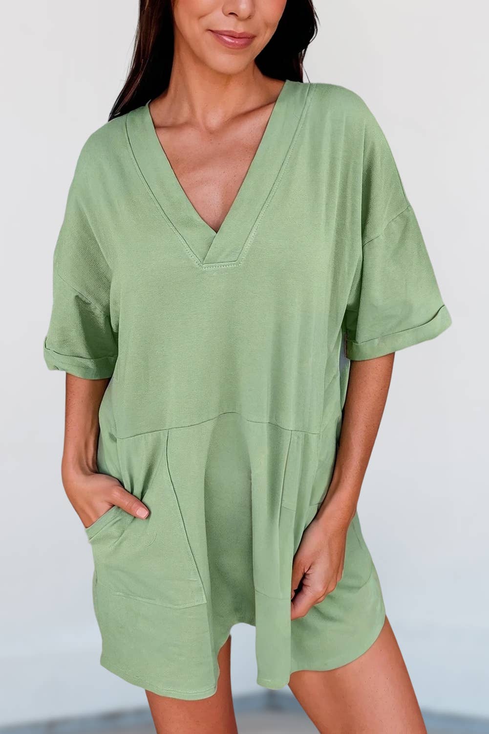 Summer Thing Romper in Green